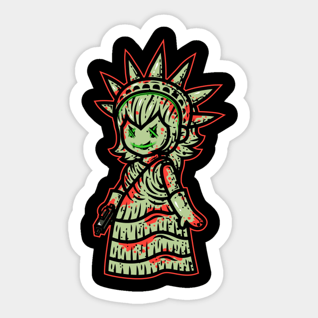 Paper Purge: Liberty Sticker by krisren28